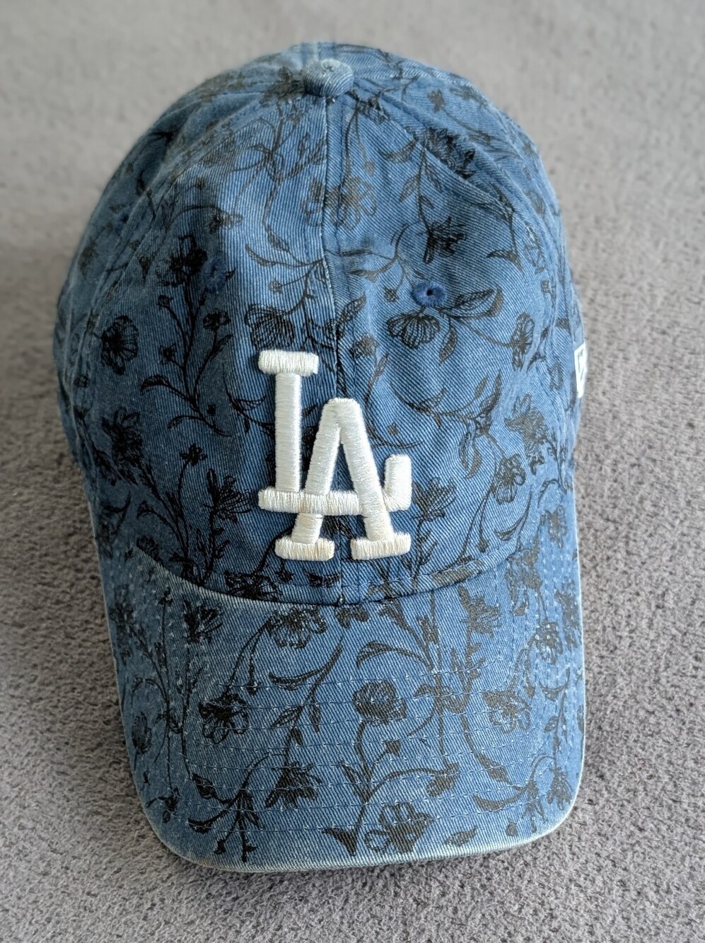 New Era LA Floral Denim Baseball Cap - Blue